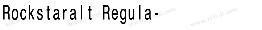 Rockstaralt Regula字体转换